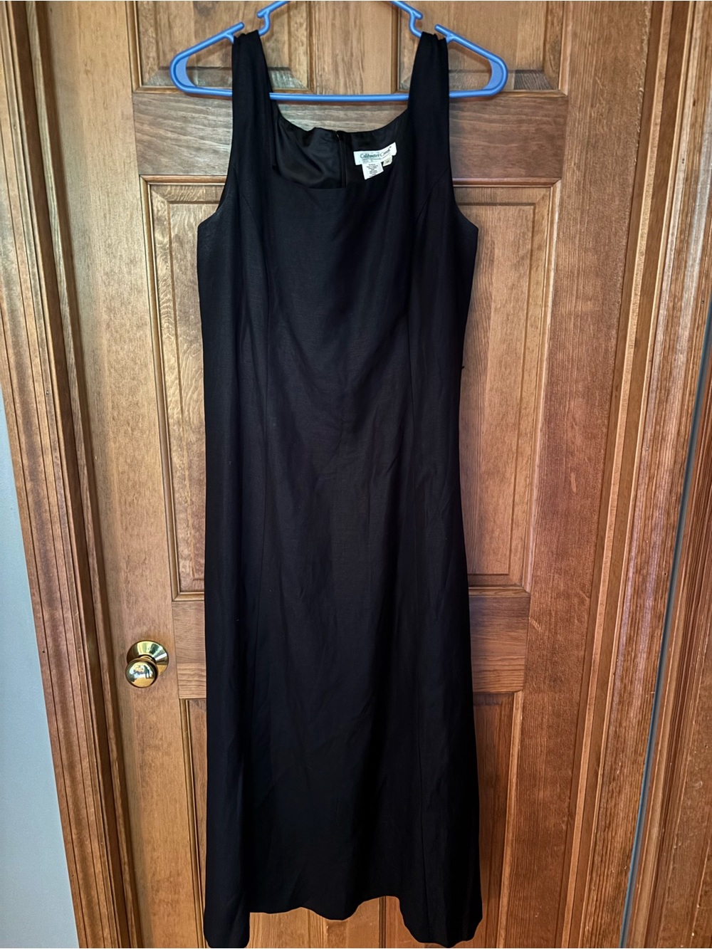 Coldwater Creek Black Sleeveless Midi Slip Dress